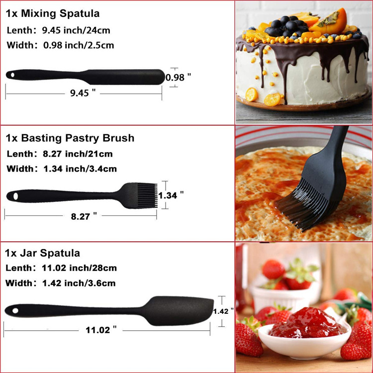 Silicone Cooking Utensils Set, Heat Resistant Kitchen Utensils Turner Tongs Spatula Spoon Brush Whisk Kitchen utensil