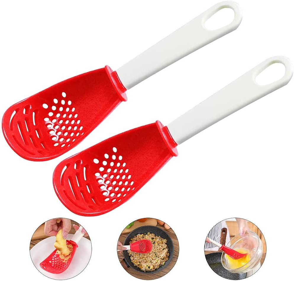 Multifunctional Cooking Spoon Kitchen Tools Cooking Strainer Spoon Skimmer Scoop Colander Strainer Food Masher Tool  Heat-Resist