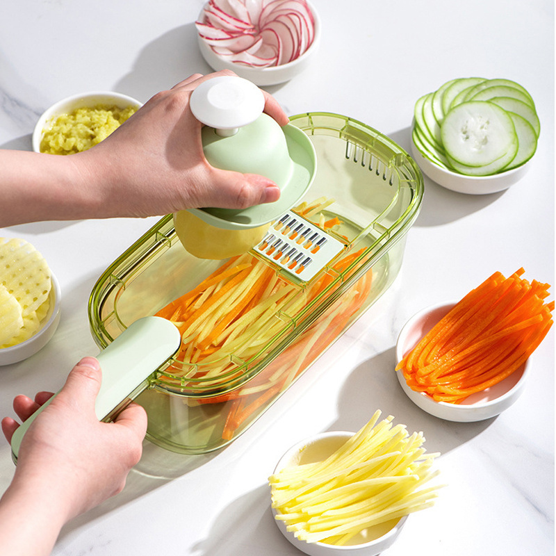 Multi Functional Vegetable Onion Chopper, Professional Food Vegetable Chopper and Slicer with Container