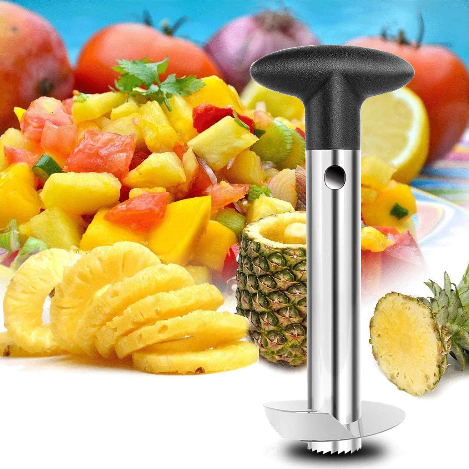 Stainless Steel pineapple corer Pineapple Peeler Accessories Pineapple Slicers Fruit Knife Cutter Corer Slicer Kitchen Tools