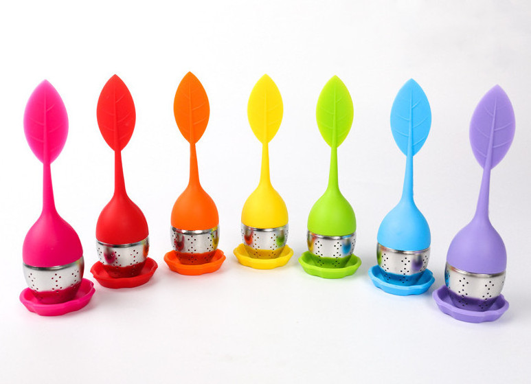 USSE Food Grade Cute Leaf Shape Silicone Tea Infuser, Silicone tea strainers for loose tea