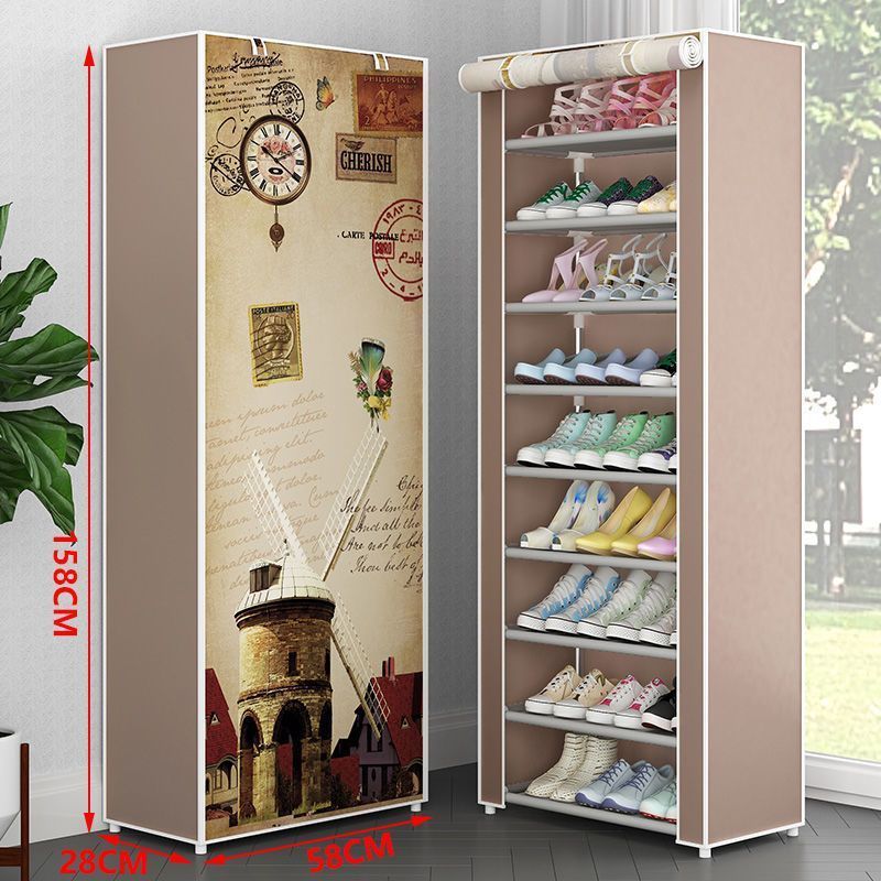 Customized Simple Multi-layer Shoe Rack OEM ODM Home Dormitory Door Shoe Cabinet Multi-functional Dust Storage Shoe Rack