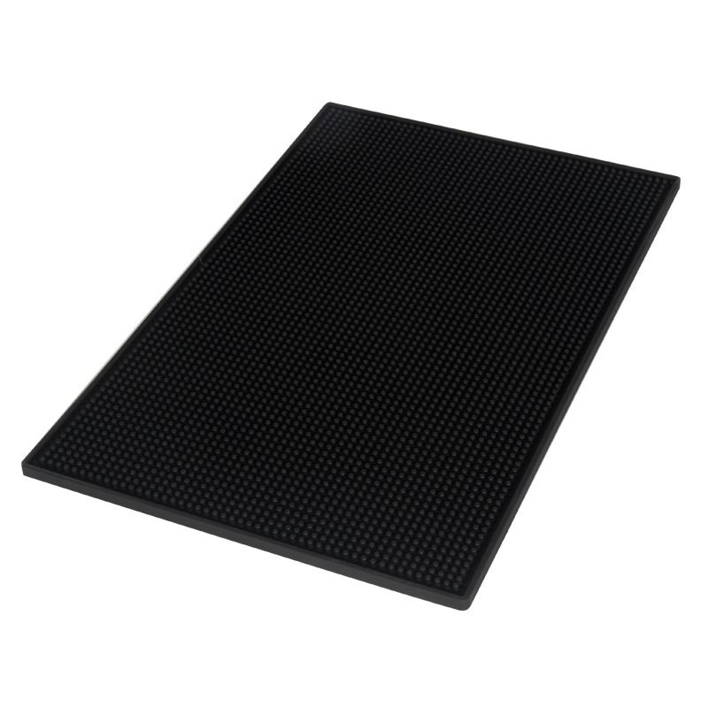 USSE New Arrivals Black Bar Mat, Bar Mat for Cocktail and Coffee Rubber Bar Service Spill Mat for Cocktail