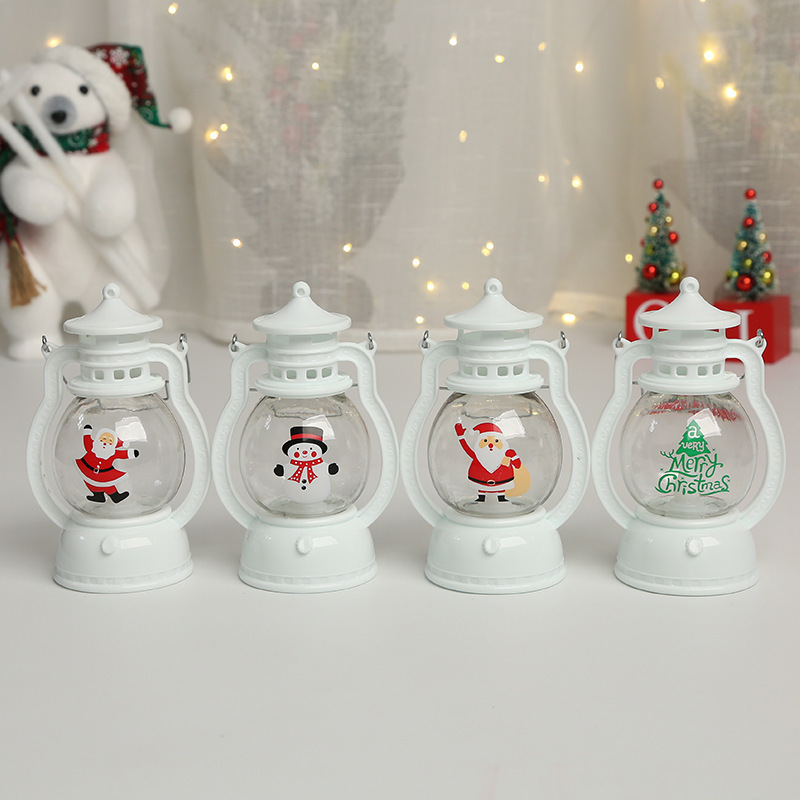 Christmas decoration hanging lights santa elk lantern shopping malls dress up hand-held LED small lamp luminous lantern