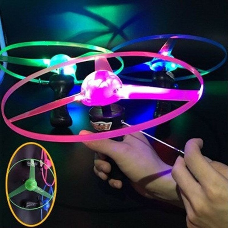 Flying Light Up Toys for Kids with Flashing LEDs,Flying UFO LED Light Handle Flash Flying Toys