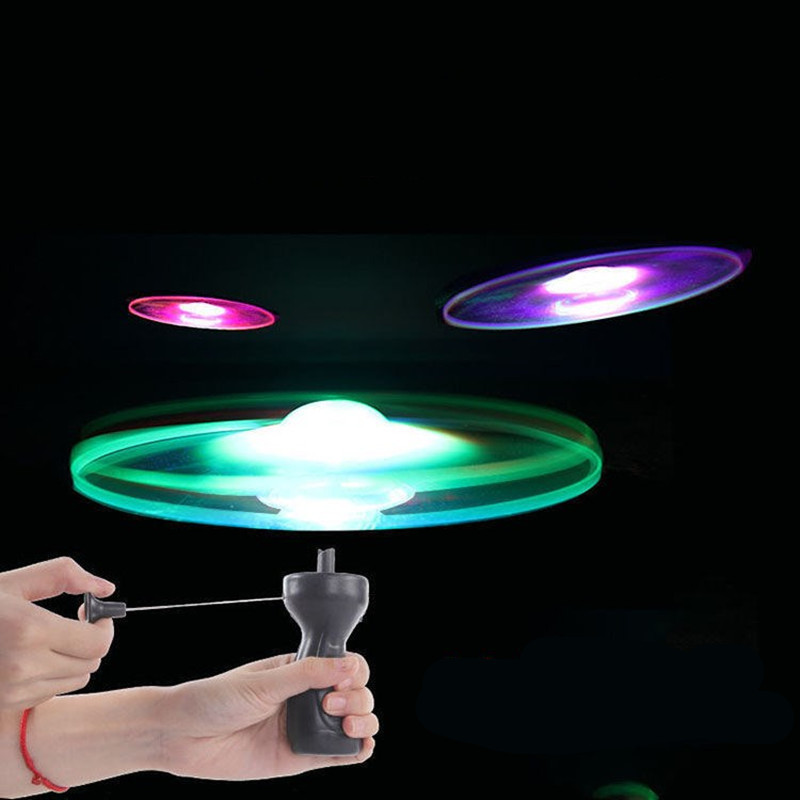 Flying Light Up Toys for Kids with Flashing LEDs,Flying UFO LED Light Handle Flash Flying Toys