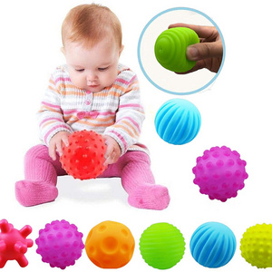 Baby Textured Multi Baby Balls Gift Sets,Water Bath Toys Spikey Sensory Squeeze Ball baby toys For Kids