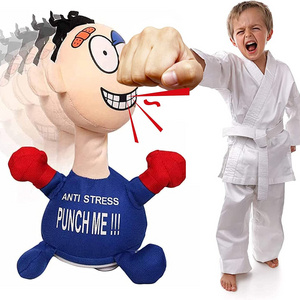 Anti Stress Plush Screaming Doll Punch Me Stress Relief Boxing Desk Toys