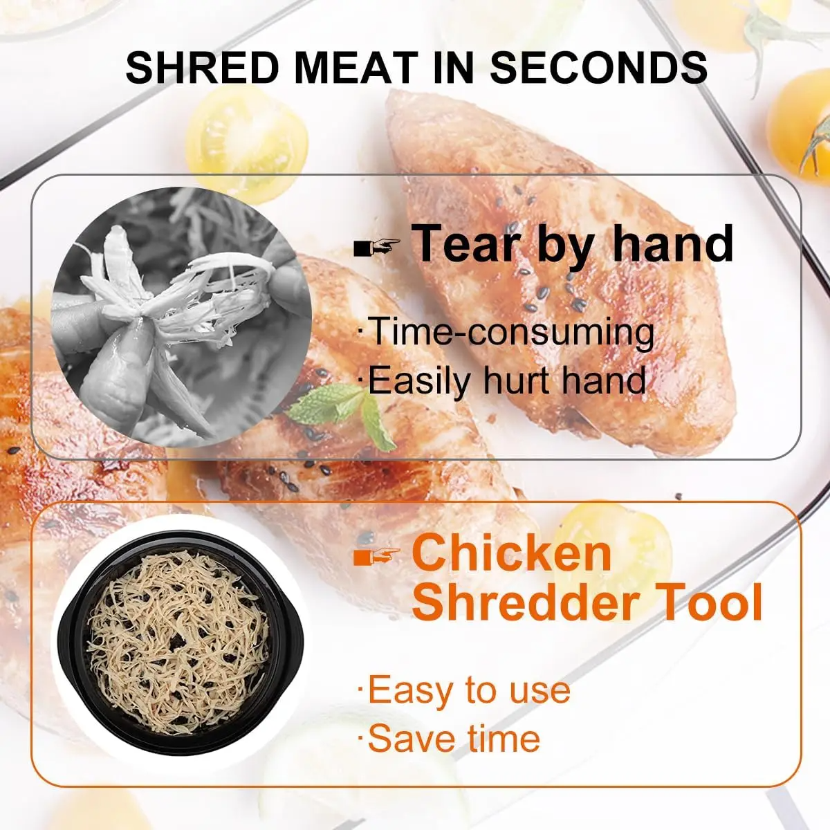 BBQ Shred Machine Better Than Bear Claws Meat Shredder For Pulled Pork BeefFood Shredder Multifunctional Masher Chicken Shredder