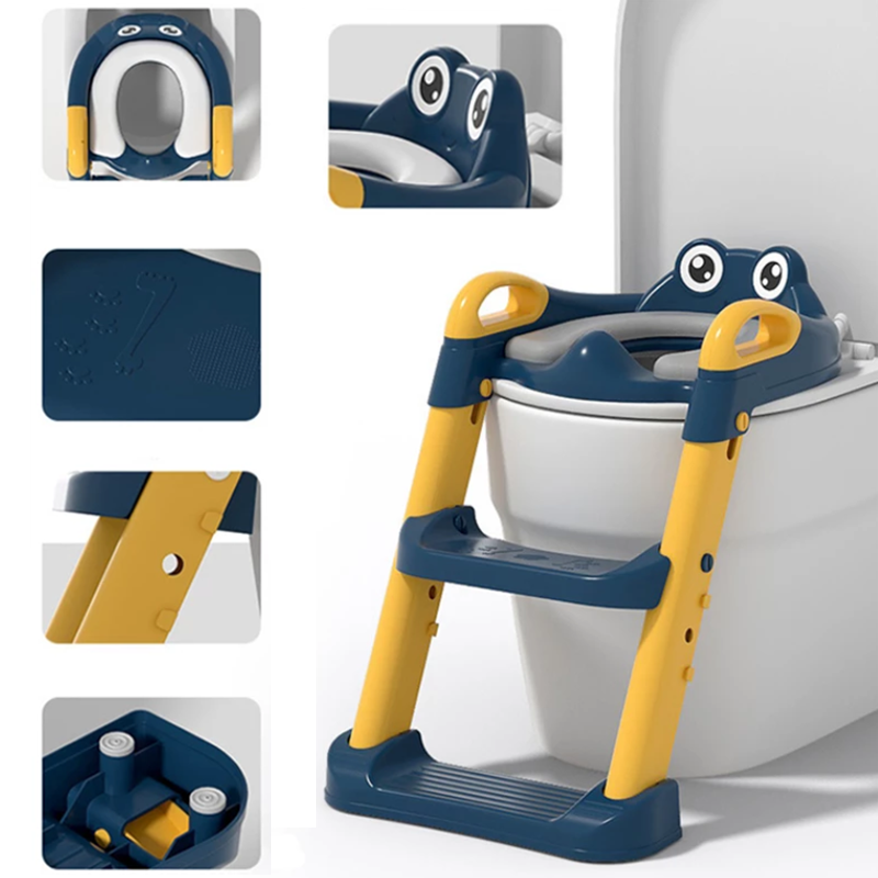 New Arrival Toddler Potty Training Seat With Ladder Baby  Folding Toilet Fun-shaped Toilet To Train Children's Potty