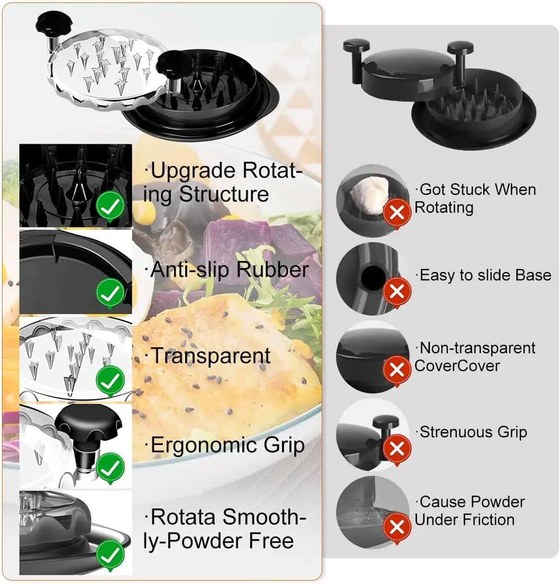 BBQ Shred Machine Better Than Bear Claws Meat Shredder For Pulled Pork BeefFood Shredder Multifunctional Masher Chicken Shredder