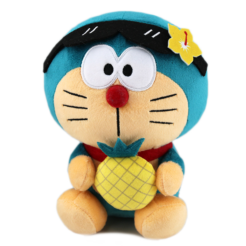 Cuddly Home Decoration Cartoon Anime Hawaii Doraemon Doll Custom Wholesale Fluffy Plush Stuffed Animal Toys Ornaments KIds Gift