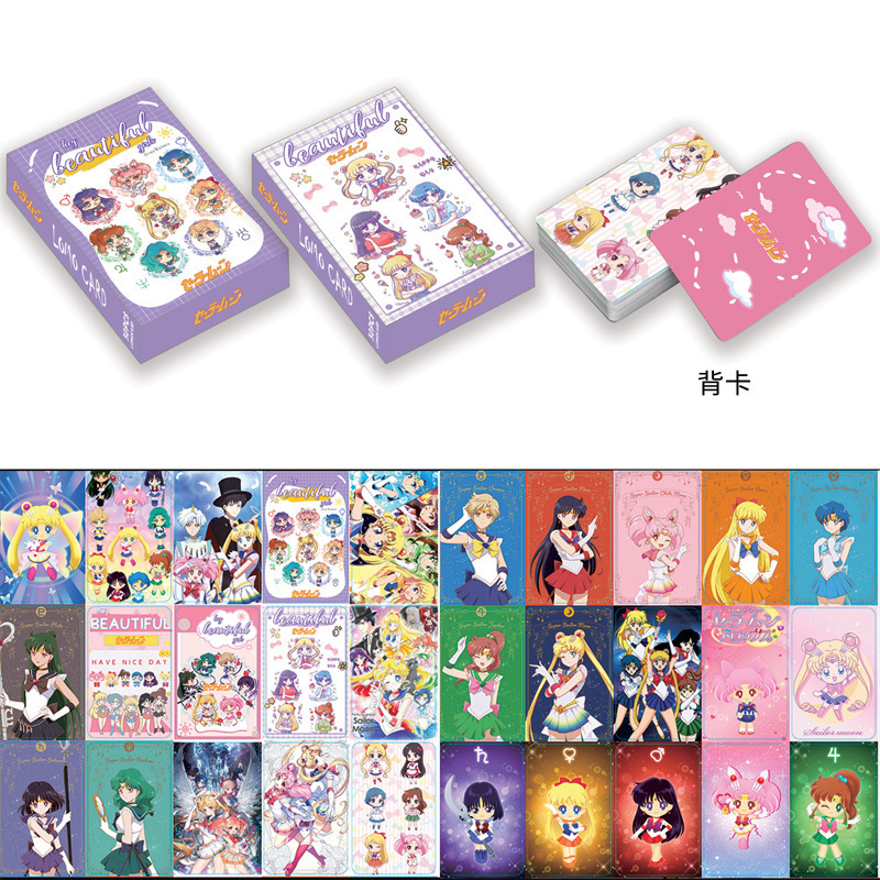 Wholesale Cartoon Children Toys Trading Game Anime Collection Cards Custom Anime Sailor Moon Wholesale Double Sided LOMO Card