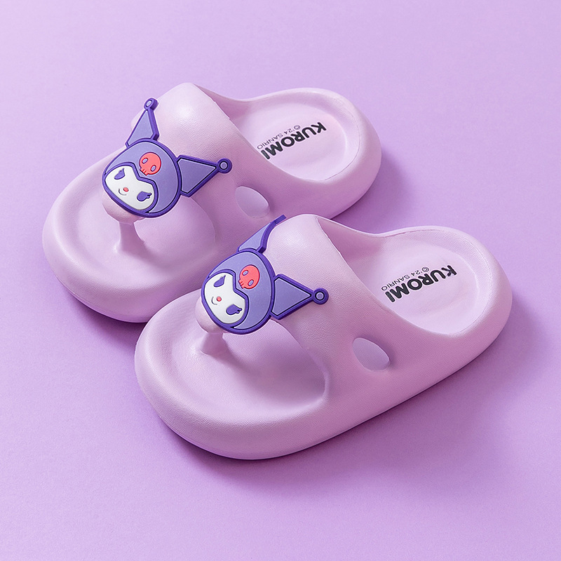 Children's Slipper Summer Boy Flip Flops Anti Slip Comfortable Kitty Cat Pochacco My Melody Beach Shoes Soft Soled Cool Slippers