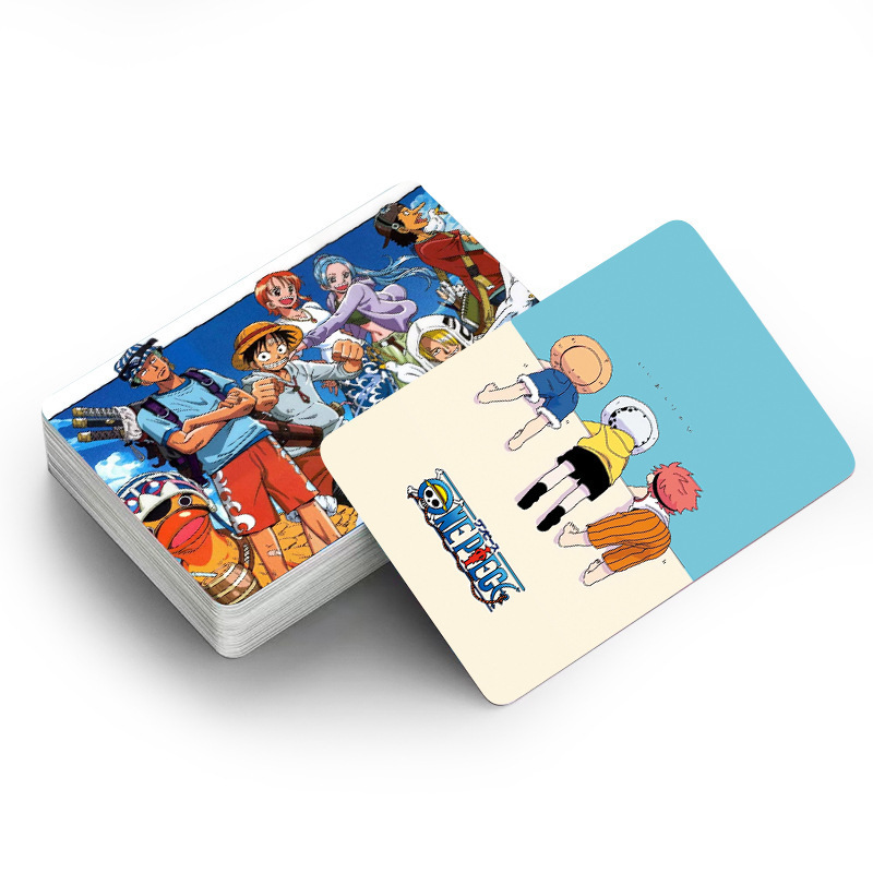 Playing Box Card For Kids Poker Double-sided Bounty Order Anime Wanted Luffy 30PCS Laser Cartoon Printed Games Lomo Card Funny