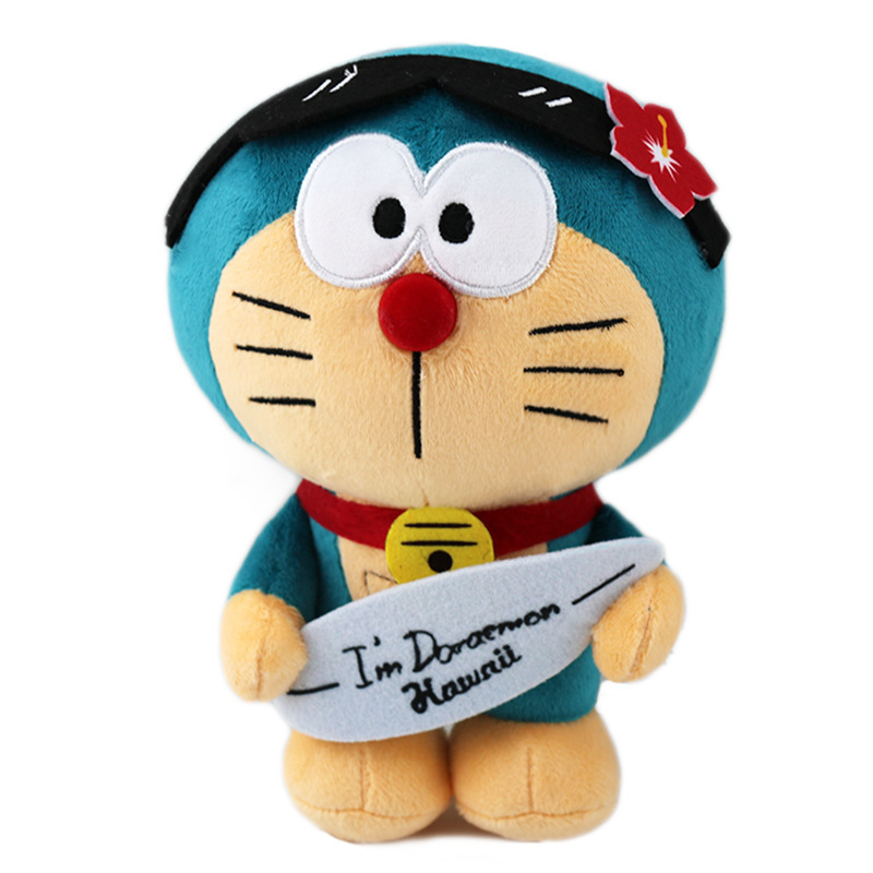 Cuddly Home Decoration Cartoon Anime Hawaii Doraemon Doll Custom Wholesale Fluffy Plush Stuffed Animal Toys Ornaments KIds Gift