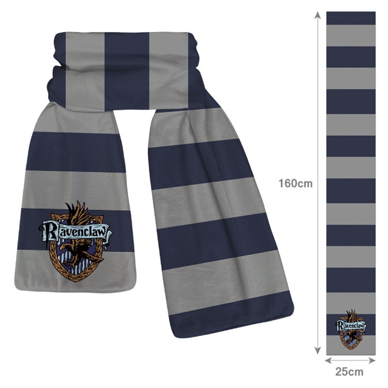 Customized Children's Printed Logo Autumn and Winter Scarf Cartoon Anime Potter Design Warm Plush Scarf For Promotional Gifts