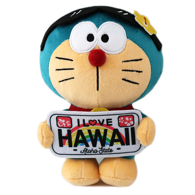 Cuddly Home Decoration Cartoon Anime Hawaii Doraemon Doll Custom Wholesale Fluffy Plush Stuffed Animal Toys Ornaments KIds Gift