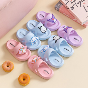 Children's Slipper Summer Boy Flip Flops Anti Slip Comfortable Kitty Cat Pochacco My Melody Beach Shoes Soft Soled Cool Slippers