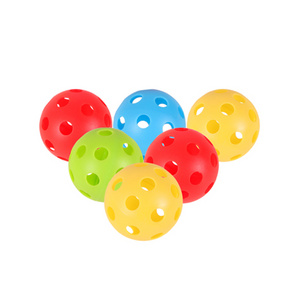 USAPA Approved Sports Indoor Pickleballs set Light Weight High Durability Structure 26 Holes Plastelast Hollow Airflow Balls