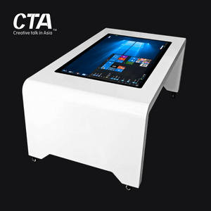 Hot selling white color 43"49"55"android interactive touch screen lcd coffee table