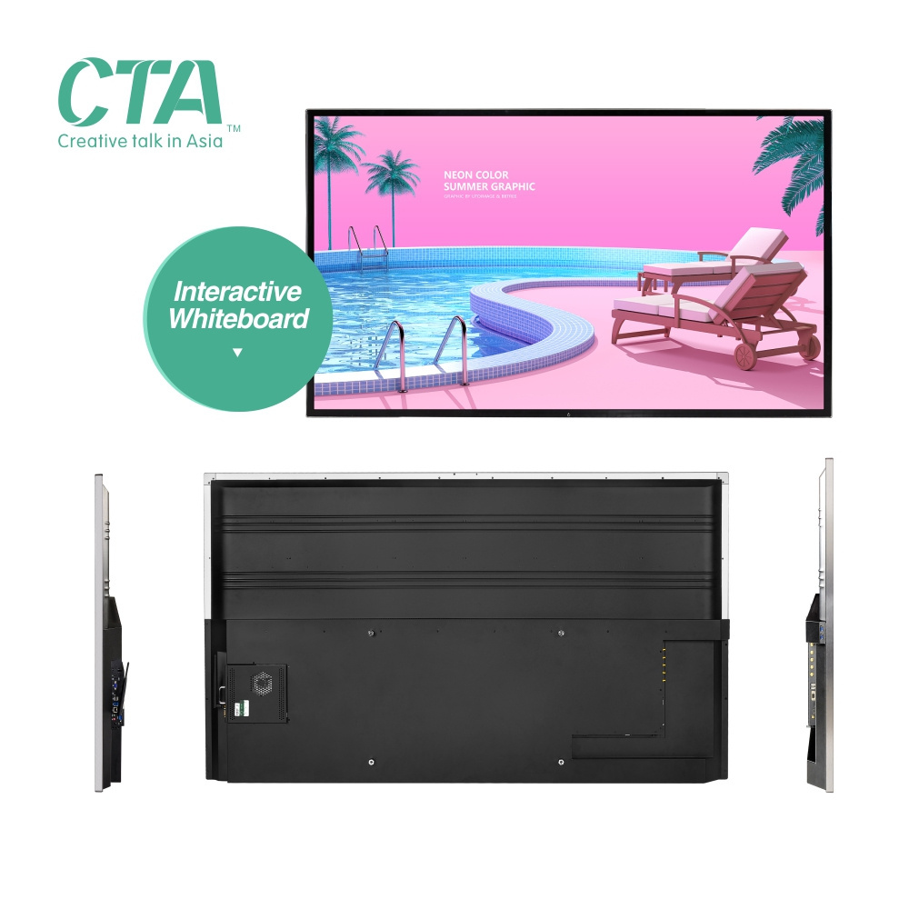 75inch 86inch Ultra HD 4K Portable wireless LED Interactive Touch Screen Monitor LCD Smart Board TV With PC All In One