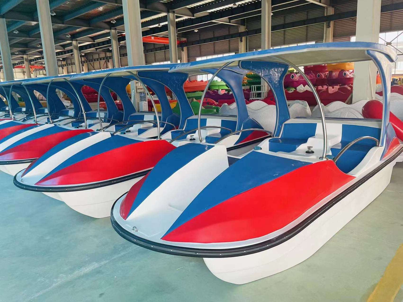 Direct factory 4 persons fiberglass pedal boat for sale