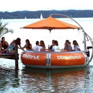 Water play equipment BBQ donut leisure boat barbecue lake recreation tour electric boat