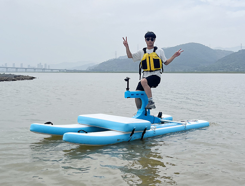 Water Park One Person Single Inflatable Water Bike Pedal Boats