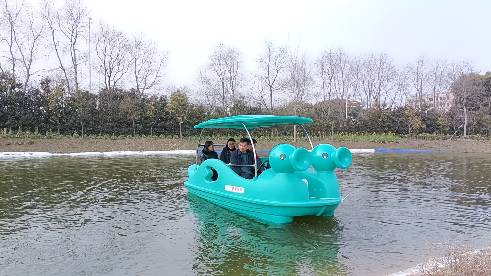 New Coming Swan Flamingo Electric Pedal boat Water Bike boat