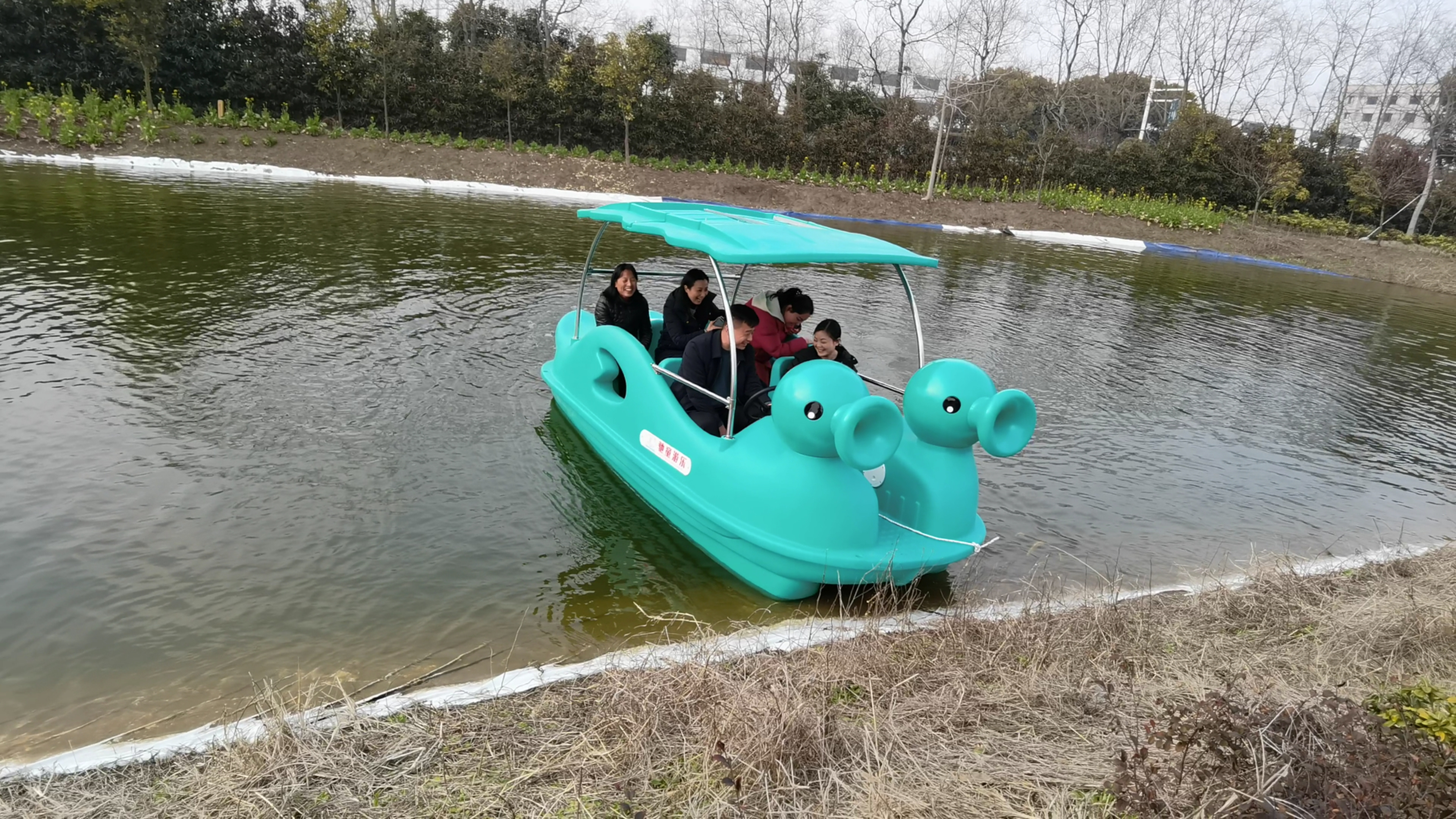 New Coming Swan Flamingo Electric Pedal boat Water Bike boat