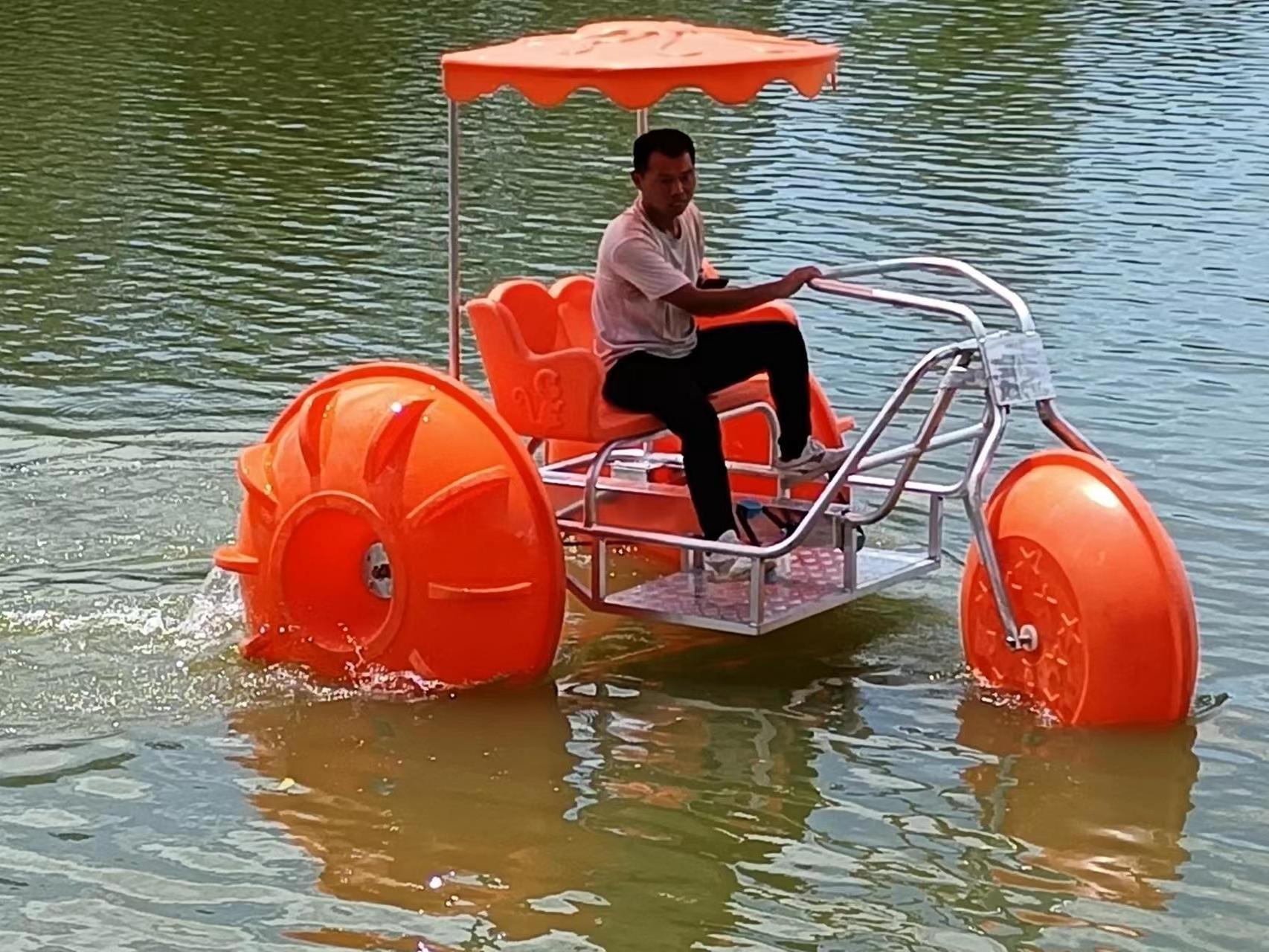 Outdoor water pedal boat tricycle aqua cycle water trikes for sale