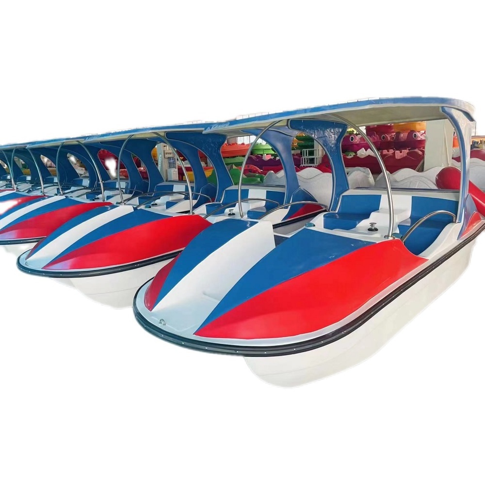 High quality 4 persons fiberglass pedal boat for sale