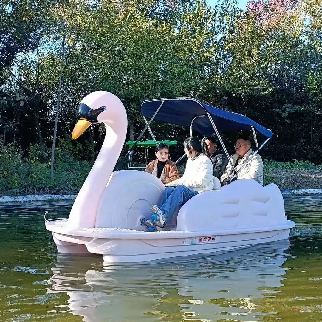 2 Person 4 Person PE Swan Pedal Foot Paddle Boat