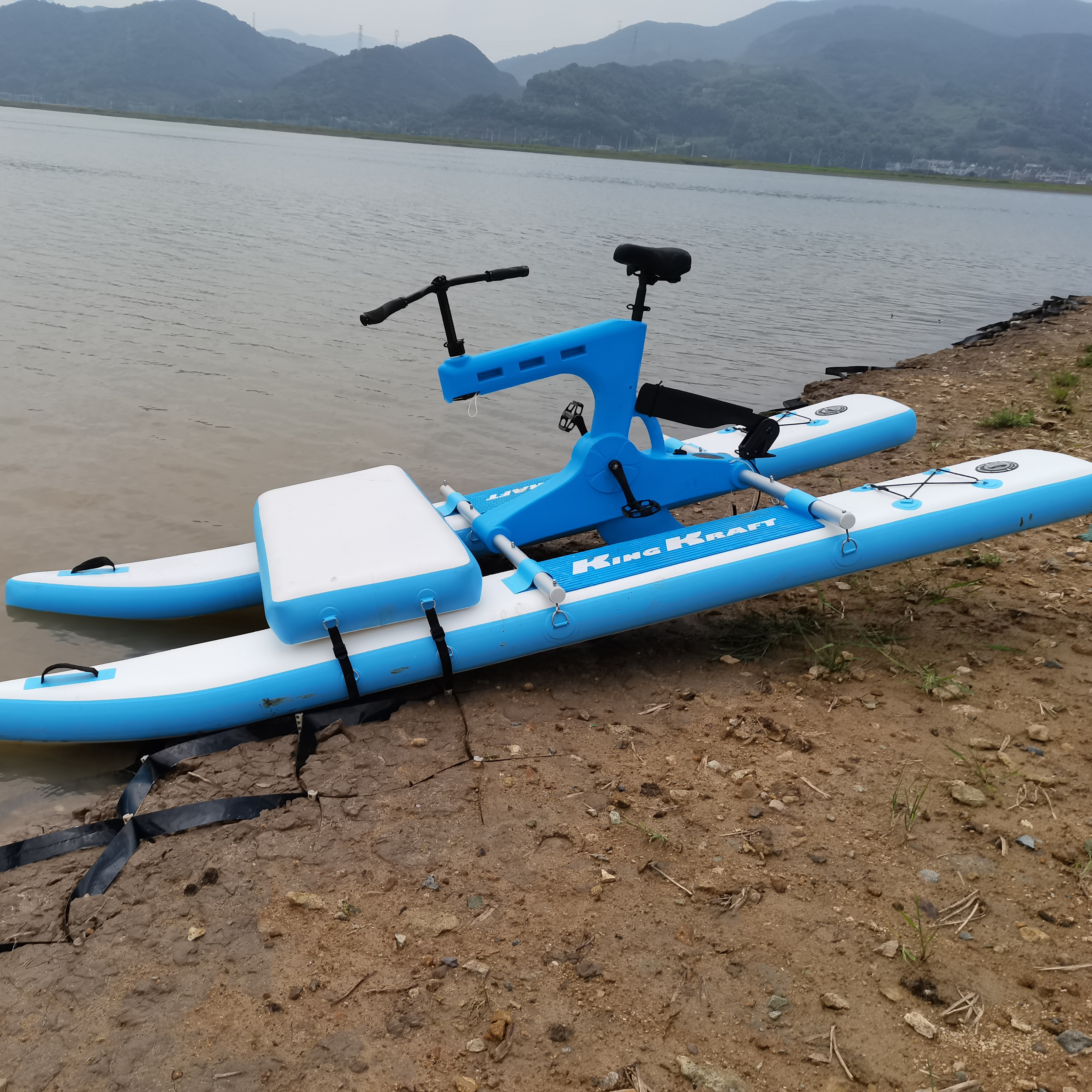 Amusement Water Park One Person Inflatable Water Bike Pedal Boats for Sale