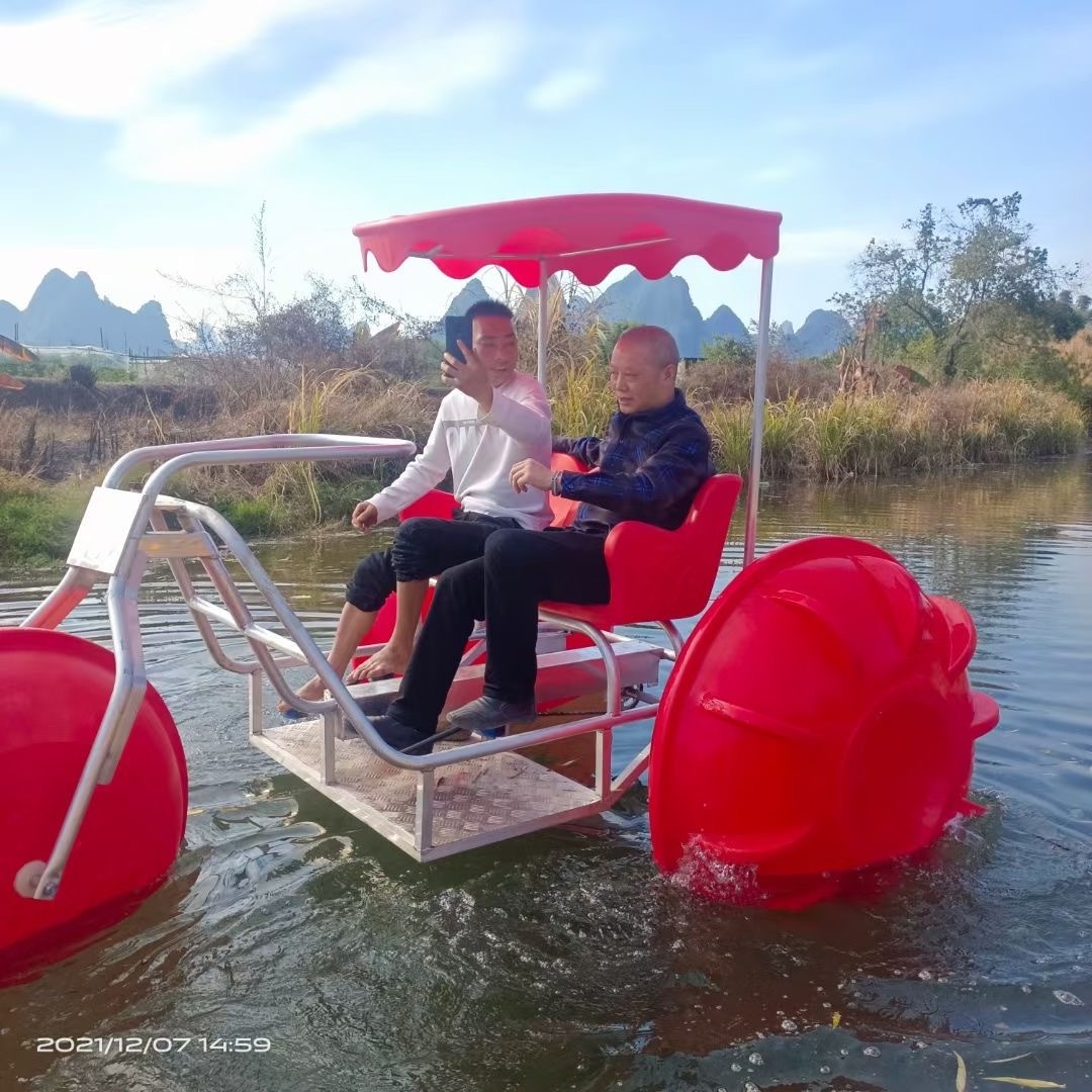 Outdoor water pedal boat tricycle aqua cycle water trikes for sale