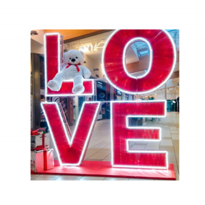 LED light valentine day decoration for shopping mall