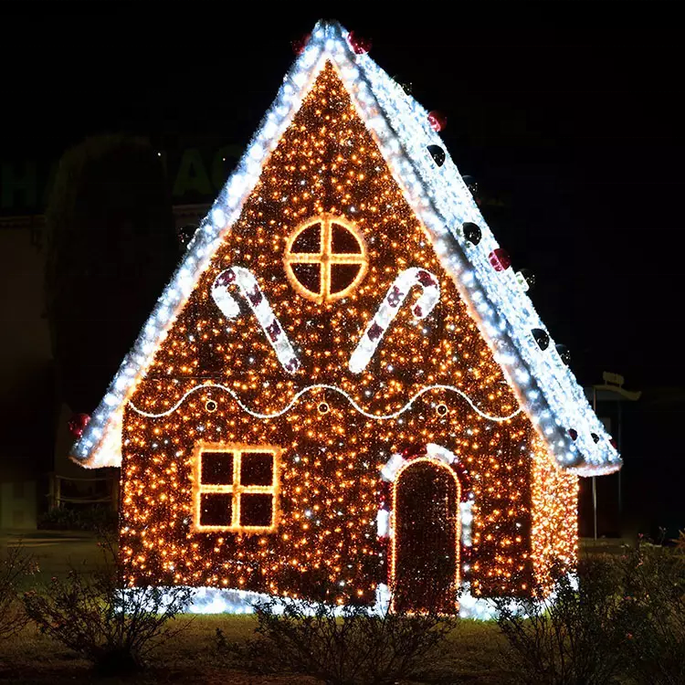 2022 life size led gingerbread house large lighted commercial christmas decoration