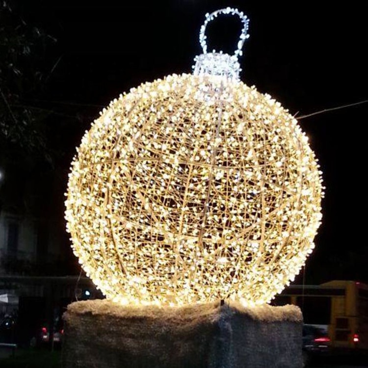 Diameter 60cm 80cm twinkle effect large lighted ball led sphere for christmas