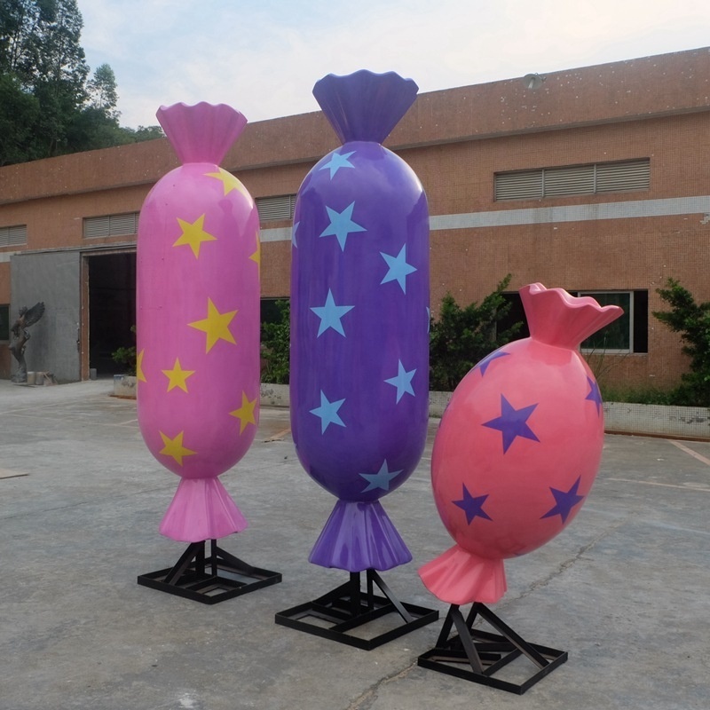 Custom Large Fiberglass Resin Candy Props For Indoor And Outdoor /Window Display