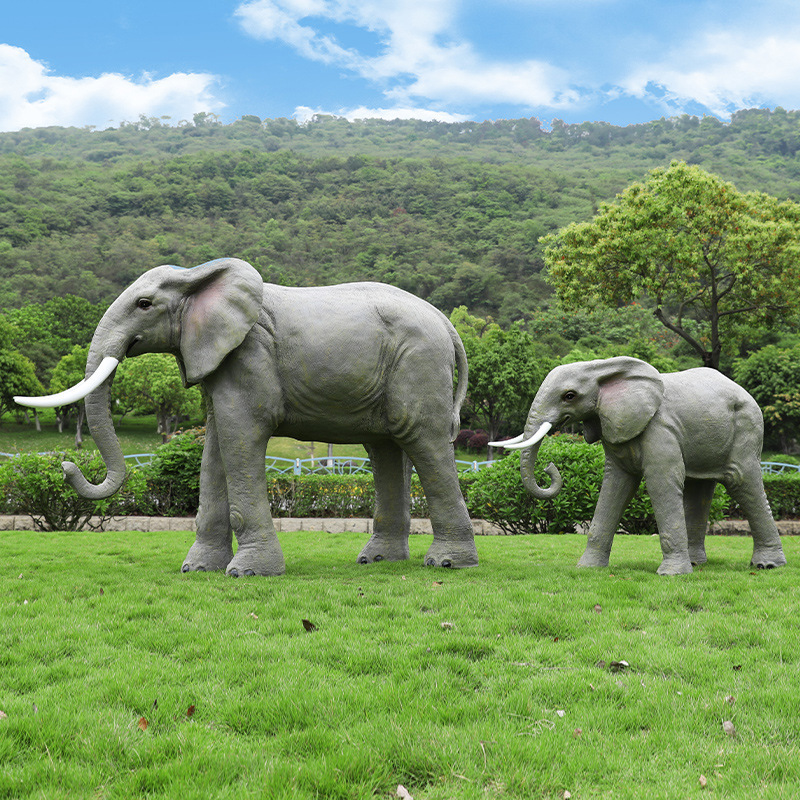 Jungle Giant Animal Fiberglass Elephant Outdoor Large Elephant Statue