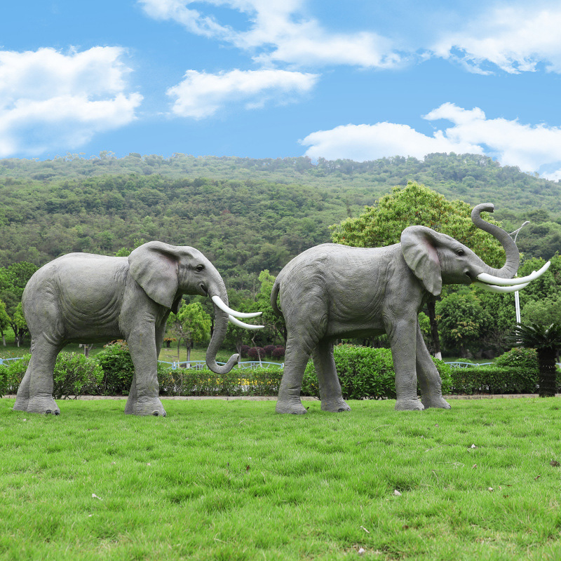 Jungle Giant Animal Fiberglass Elephant Outdoor Large Elephant Statue