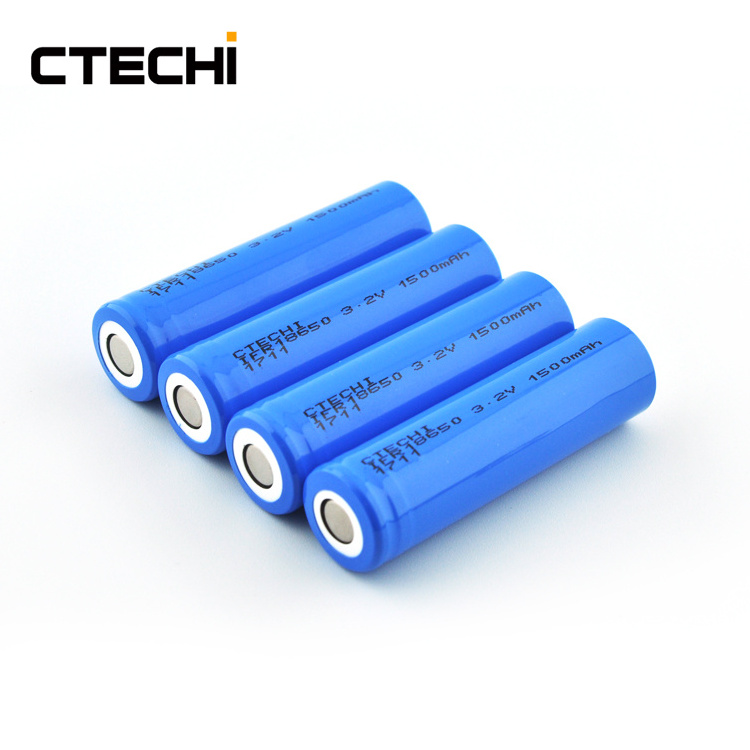 CTECHi  3.2V 1500mAh 18650 LiFePO4 Rechargeable Battery Flashlight batteries