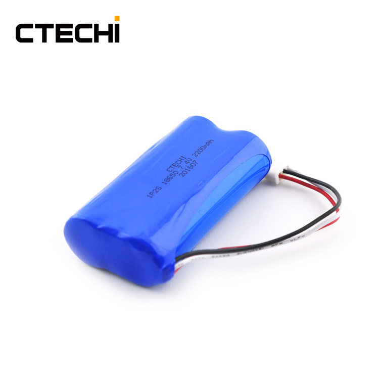 OEM 1P2S 2s lipo 18650 7.4V 2200mAh Lithium Ion Battery