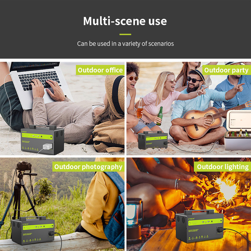 CTECHI Lithium Battery Pack Rechargeable Power Supply Power Bank Emergency Solar Portable Generator 300W Potable Power Station