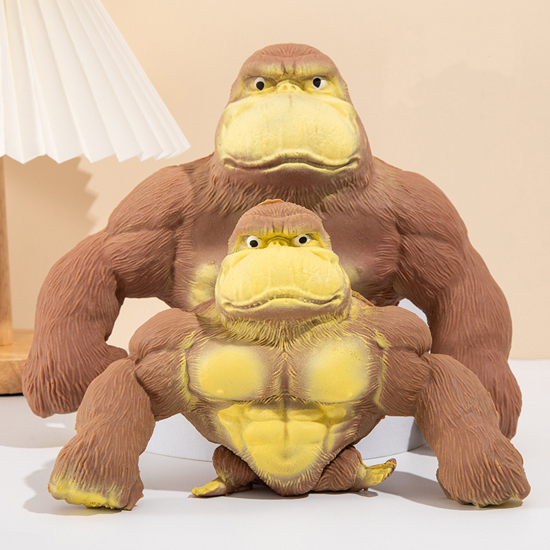 3D Stress Relief Monkey Stretch Gorilla Squishy Toy Animal Anxiety Relief Squeeze Novelty Toys For Kids Adults