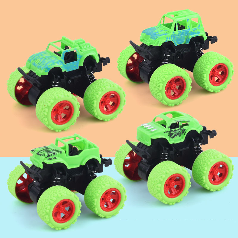 Four-wheel Truck 360 Flipping Inertia Friction Power SUV Outdoor Game Kids Toys New Diecast Off-road Vehicles Toy