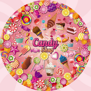 Christmas Earth Candy Creative Sublimation 1000 High Quality Kids Toys Round Jigsaw Puzzle For Adults