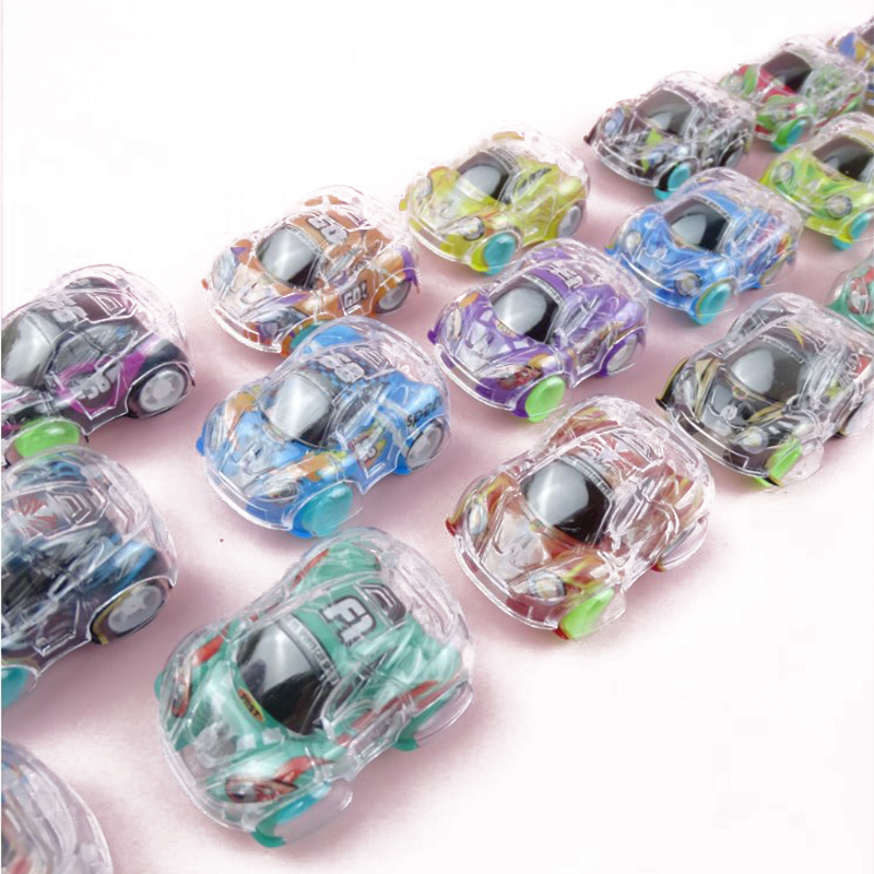 CTGYP Mini Transparency Return Force Car Toys for Kids Boys Kindergarten Gift Stress Toy Car with Logo