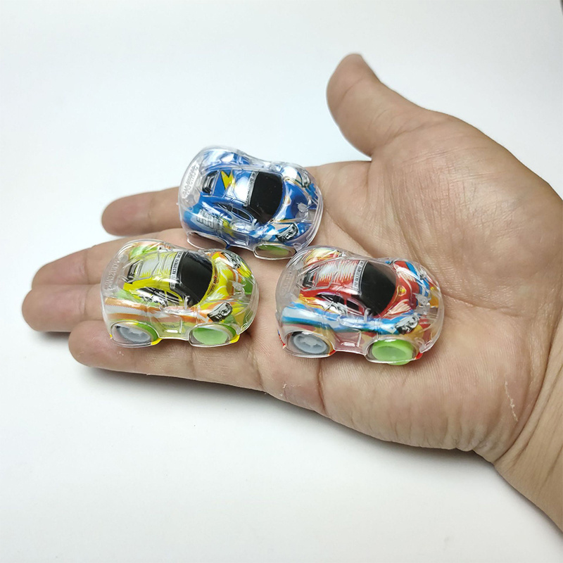 CTGYP Mini Transparency Return Force Car Toys for Kids Boys Kindergarten Gift Stress Toy Car with Logo